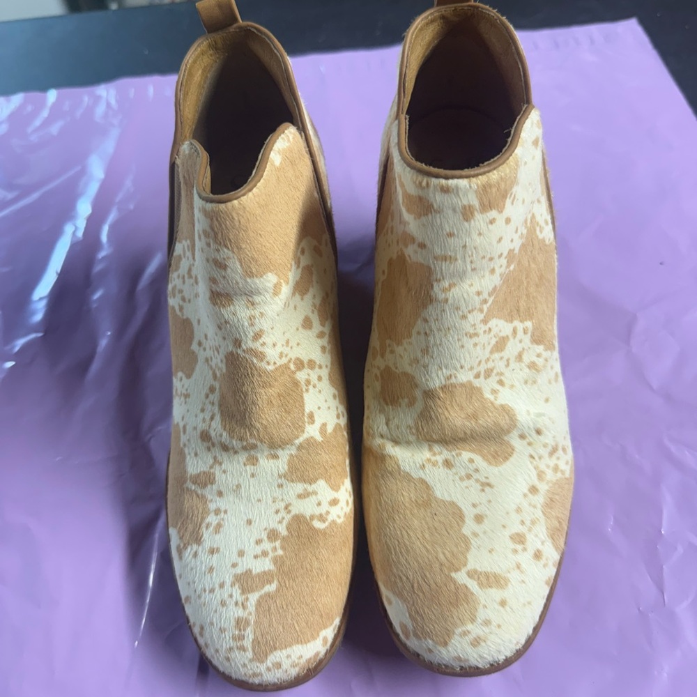 Cowhide Patterned Ankle Boots By Sofft - image 1